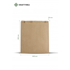 Саше пакет купить крафт бурый 200х50х230 40 г/м2 1000 шт. | Крафтинка