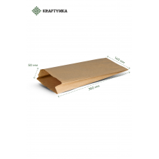 Пакет Саше, крафт бурий, 140х50х360, 40г/м2 (1000шт)