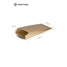 Пакет Саше, крафт бурий, 150х50х240, 40г/м2 (1000шт)