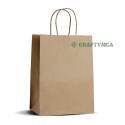 Пакет з ручками бурий 260х150х350, 90г/м2, 