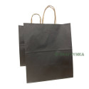 Пакет чорний крафтовий, 310х200х350, 80г/м2,з ручкою колір ЧЕРНИЙ (150шт)