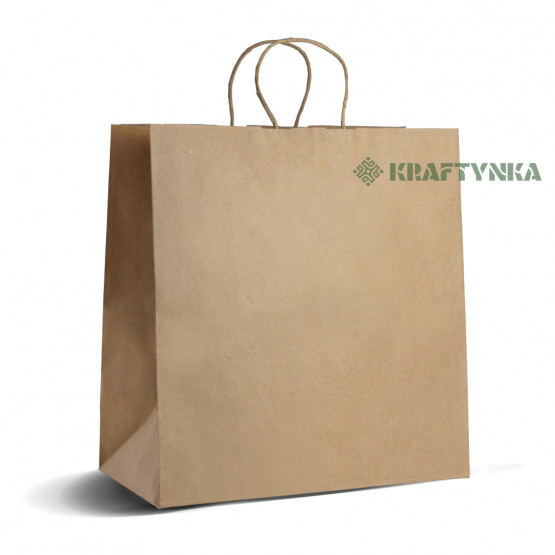 Крафт пакет з ручками 400х200х420, 110г/м2