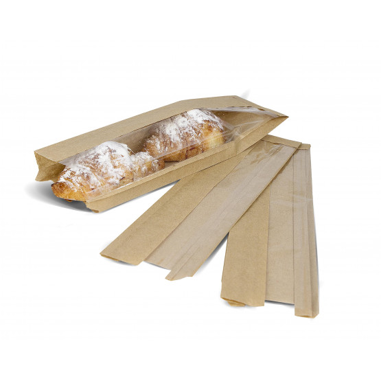 Пакет Саше, крафт бурий, 90х45х340, 40г/м2, окно 60 (1000шт)