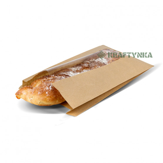 Паперовий пакет саше 170х50х340, 40г/м2, окно 50 (1000шт)