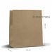 Купить бумажный пакет с квадратным дном крафт бурый 325x150x380 80 г/м2 100 шт. | Крафтинка
